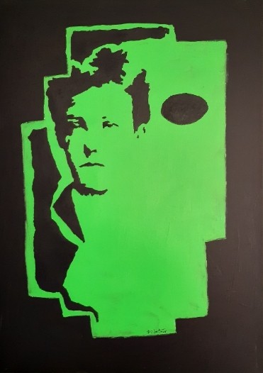 FACE de Rimbaud - acrylique sur toile 50X70 cm